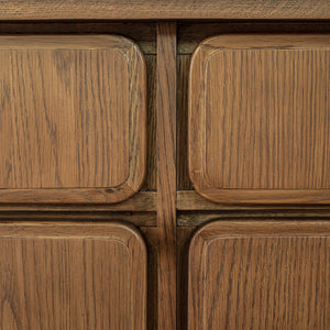   Modern European furniture - Brown Oak 2-Drawer 4-Door Sideboard - www.oroa.com | Oroa.com