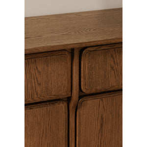   Modern European furniture - Brown Oak 2-Drawer 4-Door Sideboard - www.oroa.com | Oroa.com