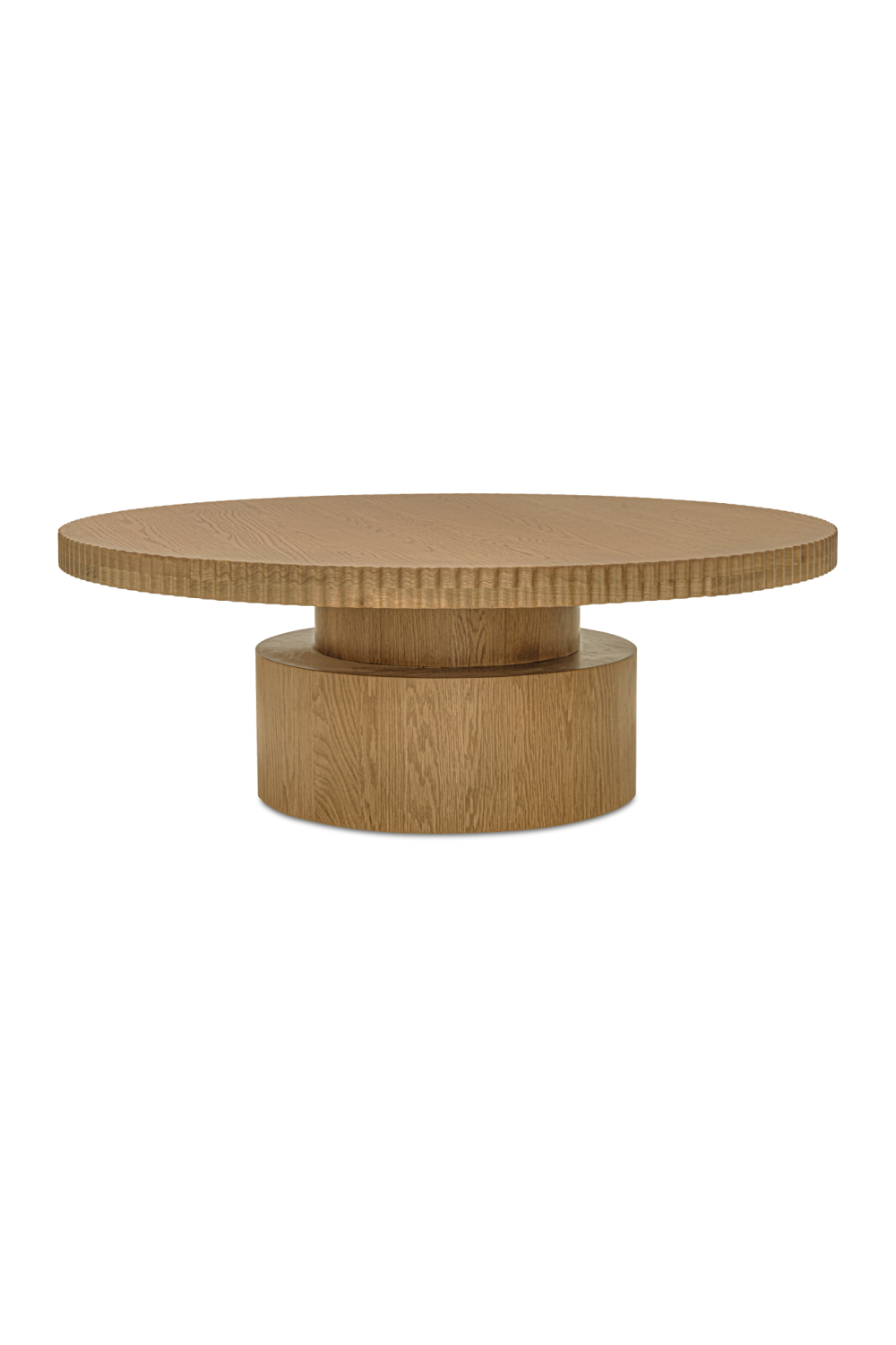   Modern European furniture - Fluted Round Oak Coffee Table - www.oroa.com | Oroa.com