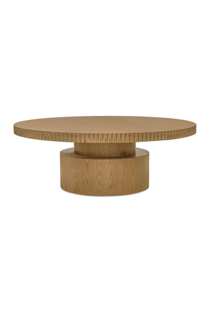   Modern European furniture - Fluted Round Oak Coffee Table - www.oroa.com | Oroa.com