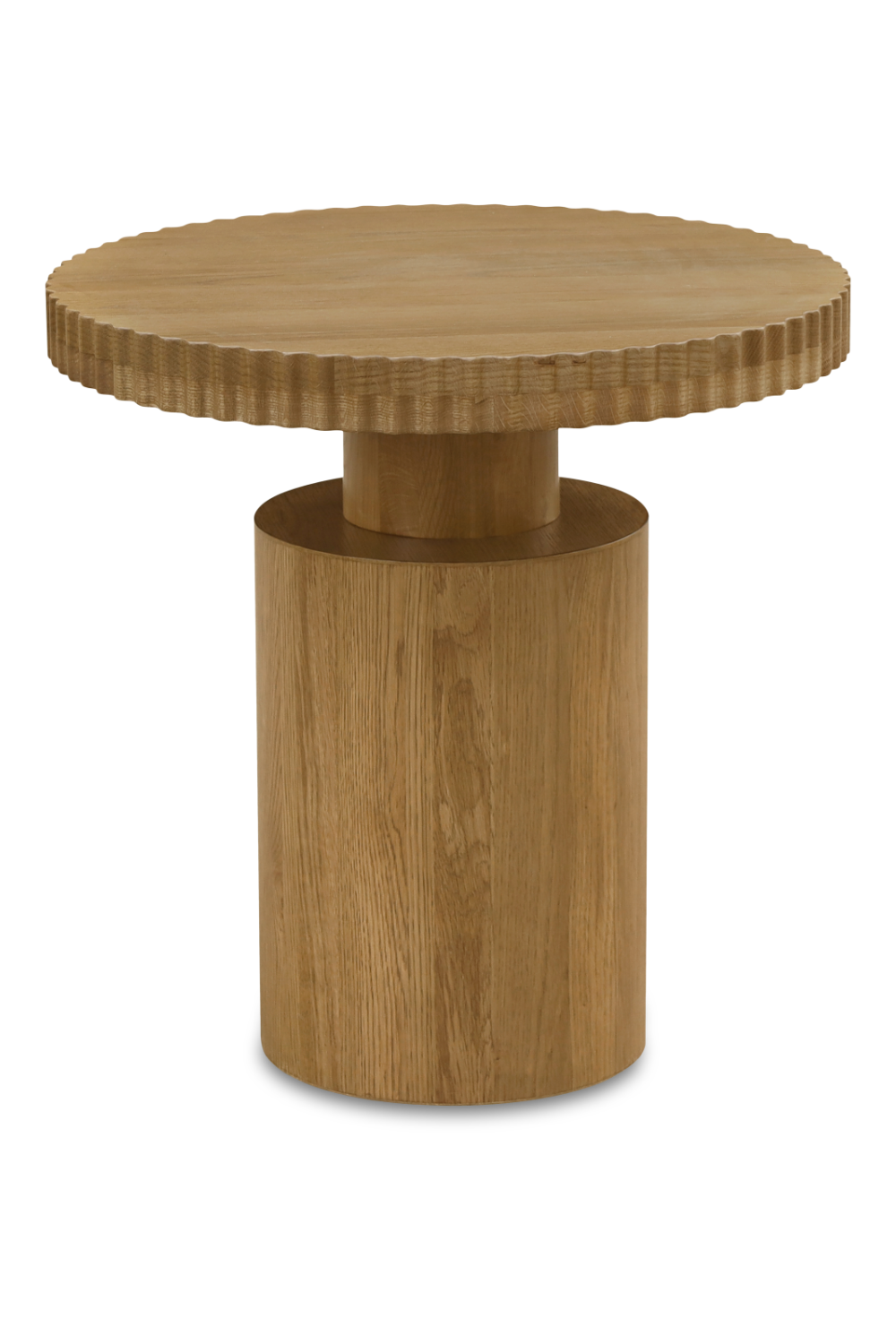   Modern European furniture - Fluted Round Oak Side Table - www.oroa.com | Oroa.com