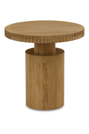   Modern European furniture - Fluted Round Oak Side Table - www.oroa.com | Oroa.com