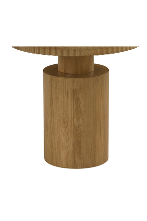   Modern European furniture - Fluted Round Oak Side Table - www.oroa.com | Oroa.com