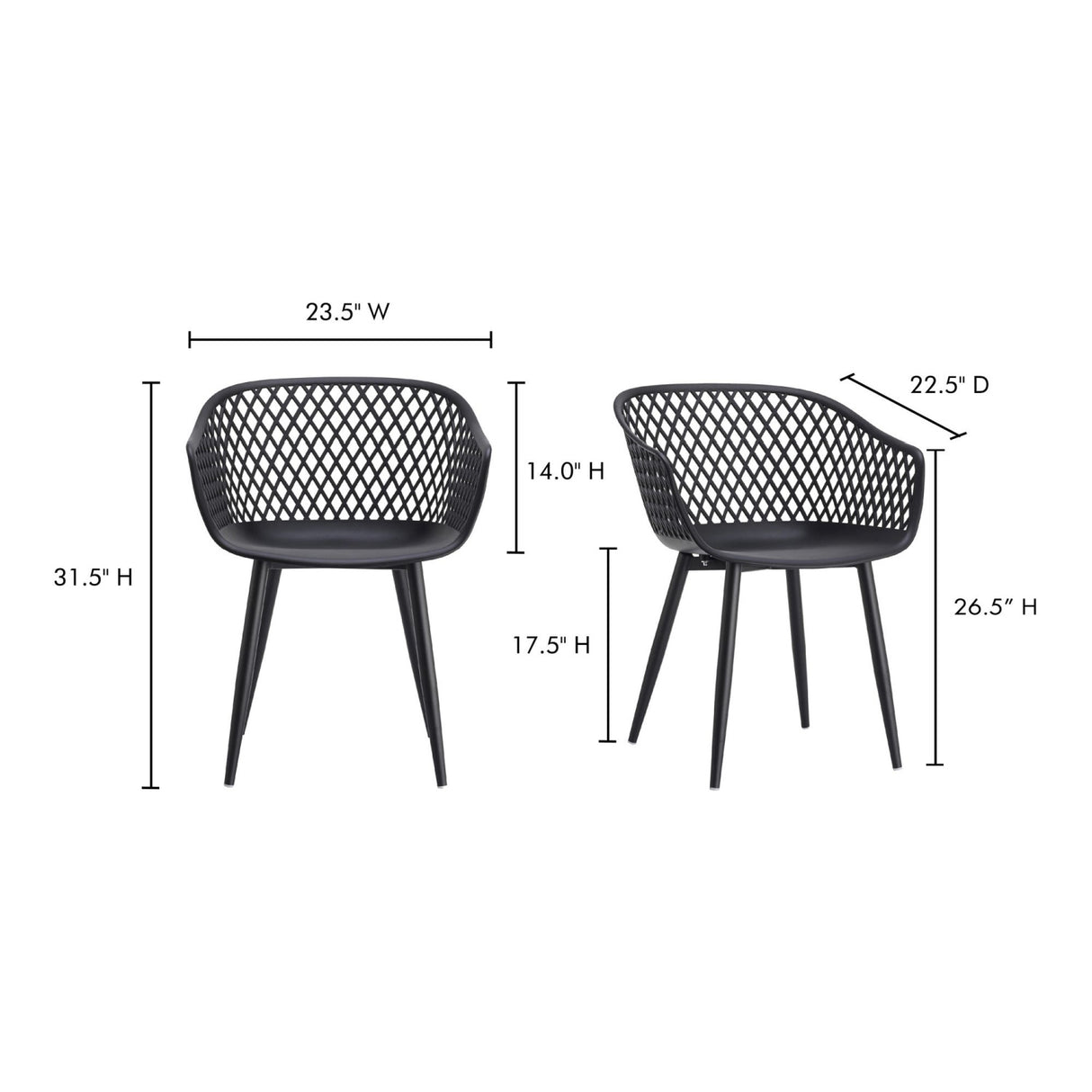   Modern European furniture - Molded Indoor/Outdoor Dining Chairs (2) - www.oroa.com | Oroa.com