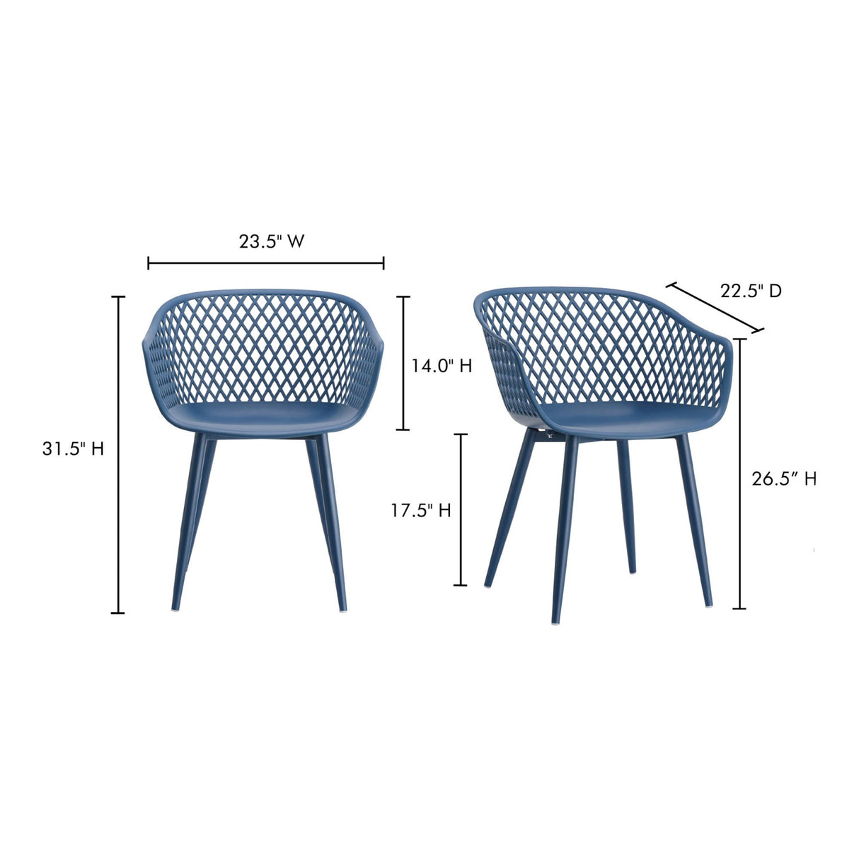   Modern European furniture - Molded Indoor/Outdoor Dining Chairs (2) - www.oroa.com | Oroa.com