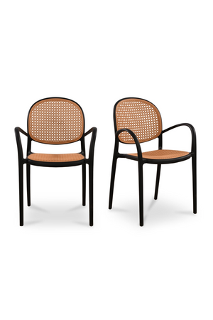   Modern European furniture - Woven Design Outdoor Dining Chairs (2) - www.oroa.com | Oroa.com