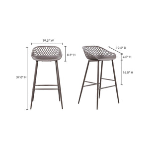   Modern European furniture - Molded Indoor/Outdoor Bar Stools (2) - www.oroa.com | Oroa.com