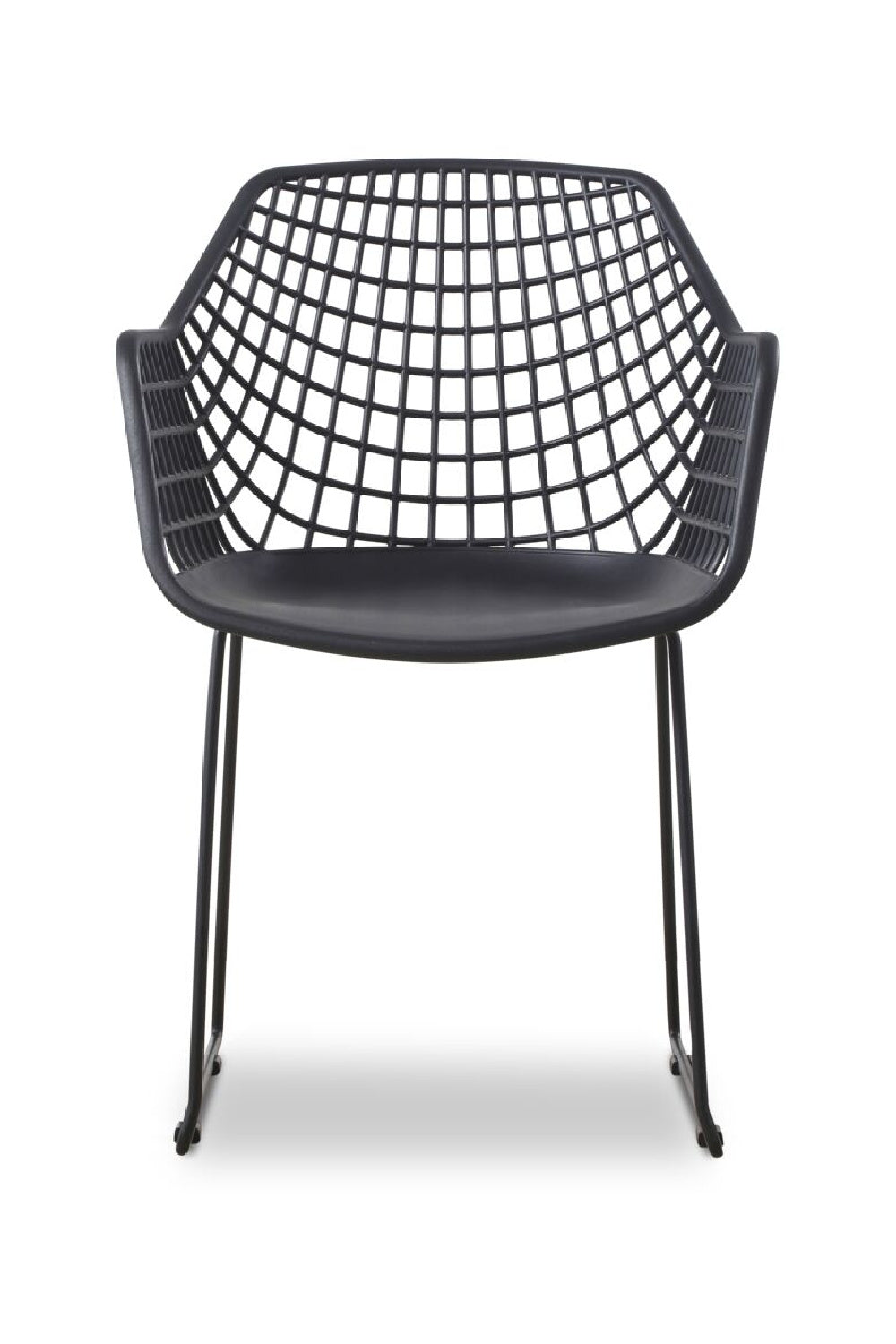   Modern European furniture - Black Perforated Indoor/Outdoor Dining Chairs (2) - www.oroa.com | Oroa.com
