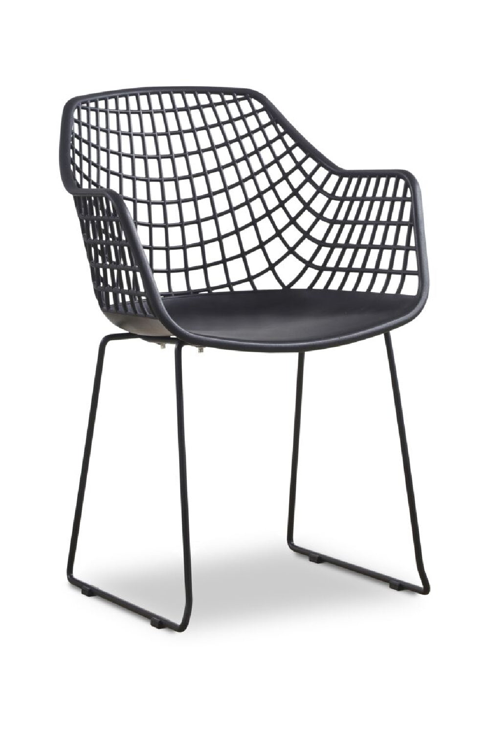   Modern European furniture - Black Perforated Indoor/Outdoor Dining Chairs (2) - www.oroa.com | Oroa.com