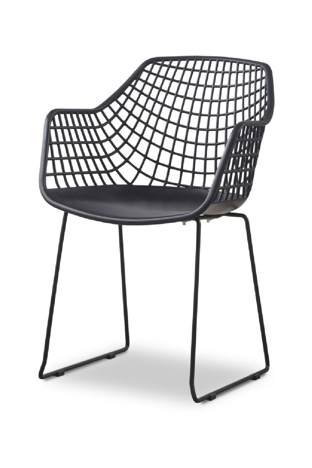   Modern European furniture - Black Perforated Indoor/Outdoor Dining Chairs (2) - www.oroa.com | Oroa.com