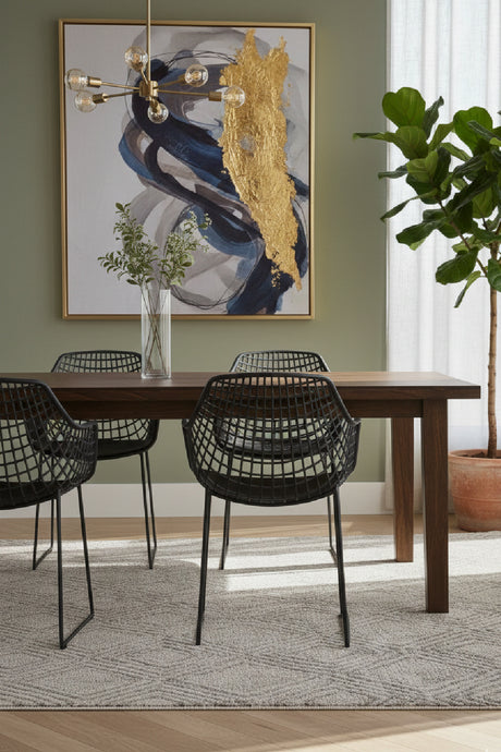   Modern European furniture - Black Perforated Indoor/Outdoor Dining Chairs (2) - www.oroa.com | Oroa.com