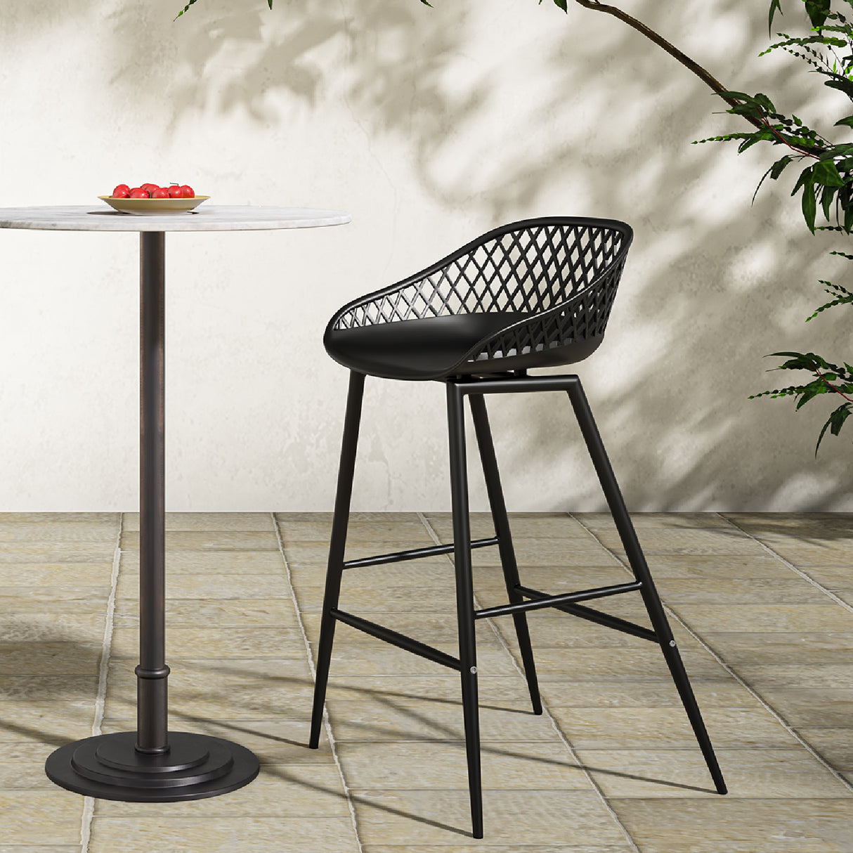   Modern European furniture - Diamond-Mesh Indoor/Outdoor Counter Stools (2) - www.oroa.com | Oroa.com