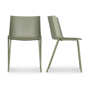   Modern European furniture - Green Outdoor Dining Chairs (2) - www.oroa.com | Oroa.com