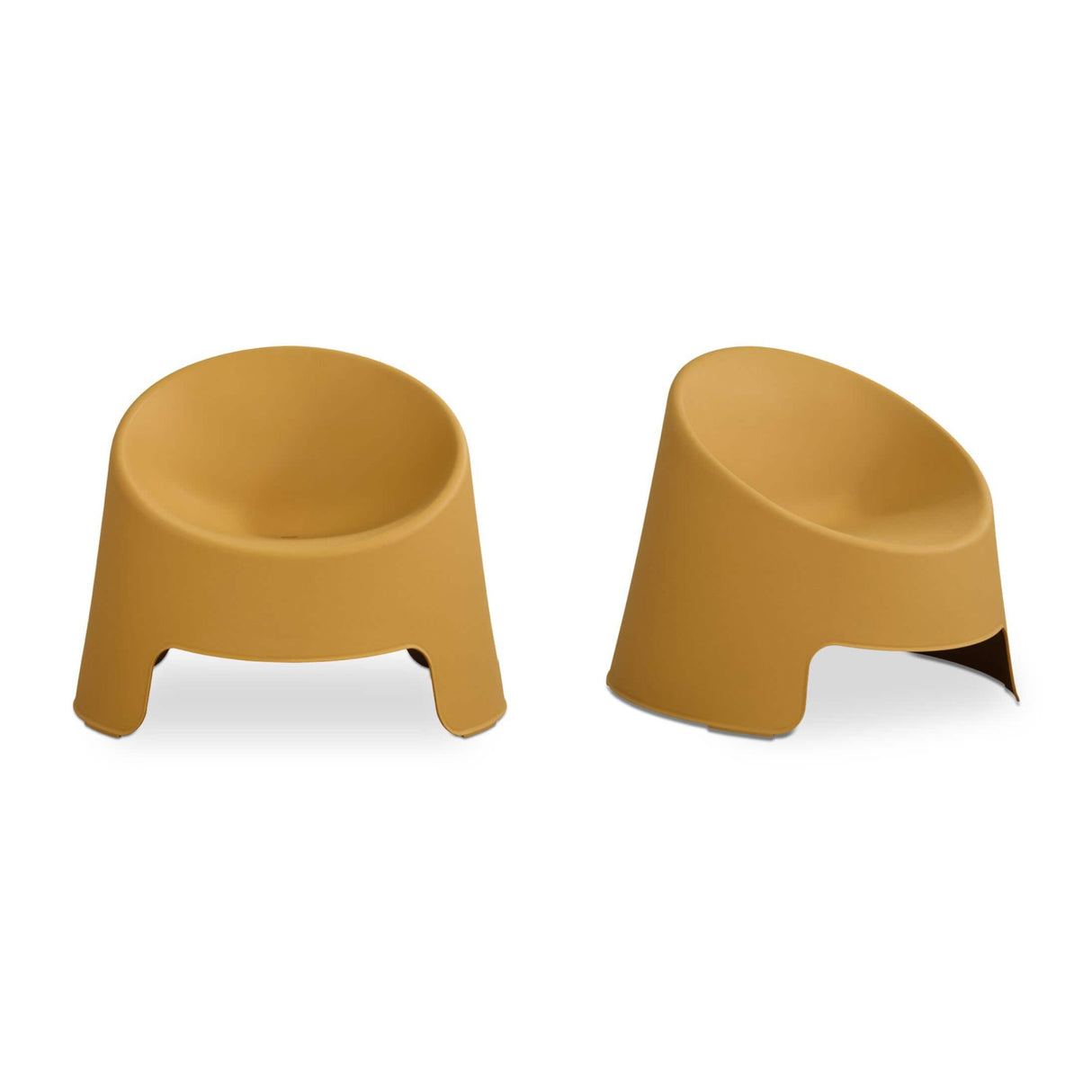   Yellow Round Outdoor Accent Chairs (2) | Oroa.com