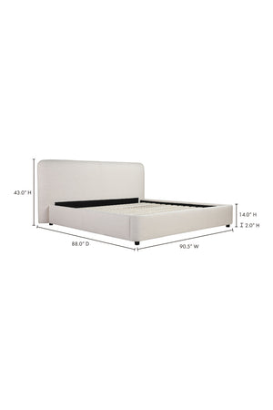   Modern European furniture - White Linen King Bed - www.oroa.com | Oroa.com
