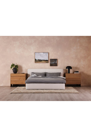   Modern European furniture - White Linen King Bed - www.oroa.com | Oroa.com