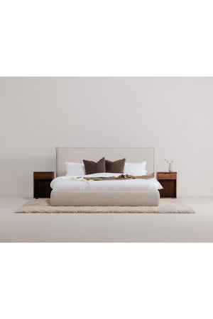  Modern European furniture - Beige Linen Blend Bed - www.oroa.com | Oroa.com