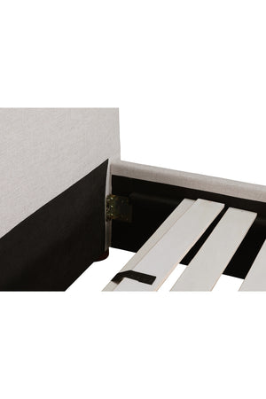   Modern European furniture - Beige Linen Blend Bed - www.oroa.com | Oroa.com