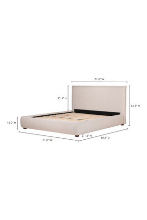   Modern European furniture - Gray Linen Blend Bed - www.oroa.com | Oroa.com