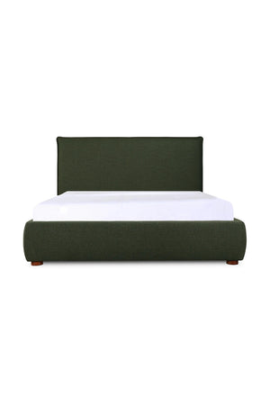   Modern European furniture - Green Linen Blend King Bed - www.oroa.com | Oroa.com