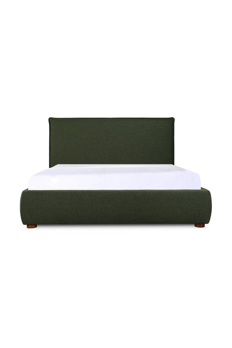   Modern European furniture - Green Linen Blend King Bed - www.oroa.com | Oroa.com