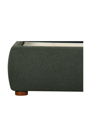   Modern European furniture - Green Linen Blend King Bed - www.oroa.com | Oroa.com