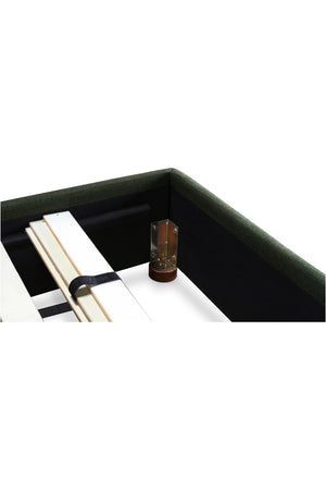   Modern European furniture - Green Linen Blend King Bed - www.oroa.com | Oroa.com