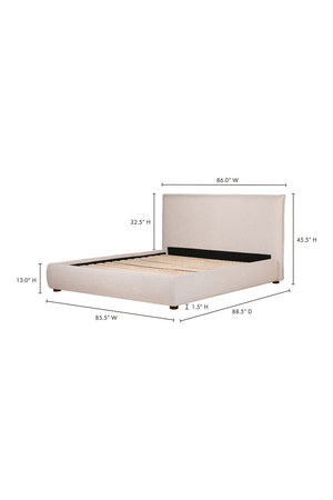   Modern European furniture - Gray Linen Blend Bed - www.oroa.com | Oroa.com