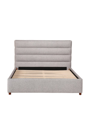   Modern European furniture - Gray Channeled Queen Bed - www.oroa.com | Oroa.com