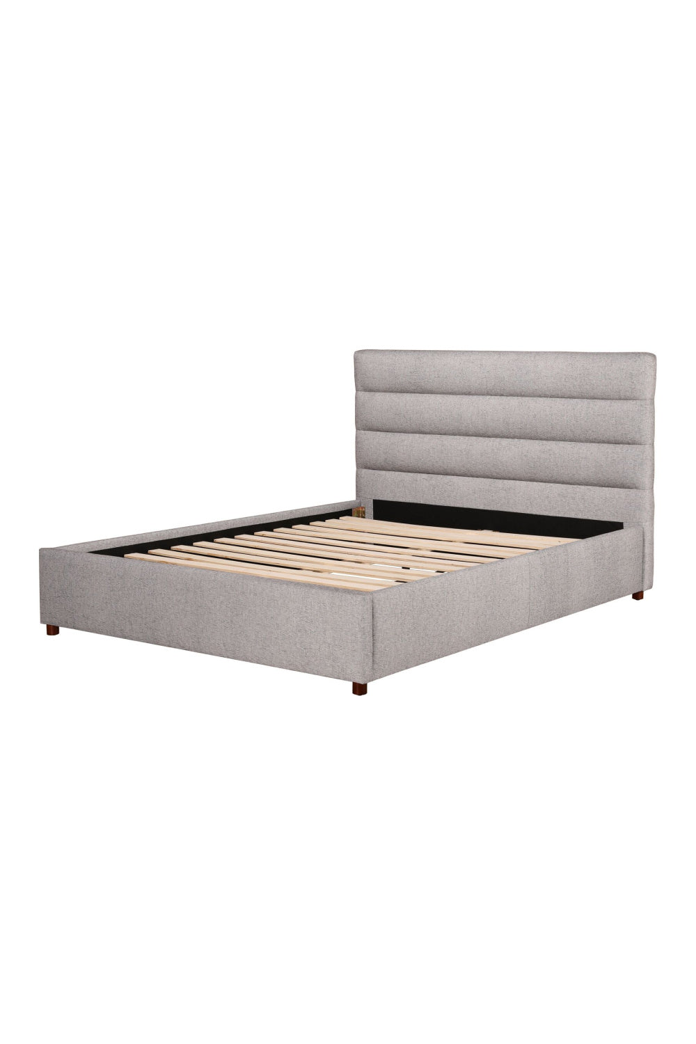   Modern European furniture - Gray Channeled Queen Bed - www.oroa.com | Oroa.com
