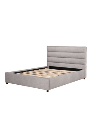   Modern European furniture - Gray Channeled Queen Bed - www.oroa.com | Oroa.com