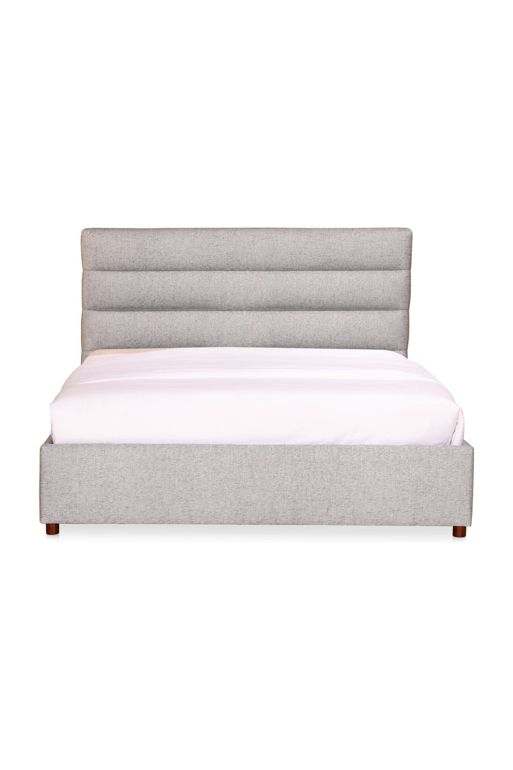   Modern European furniture - Gray Channeled Queen Bed - www.oroa.com | Oroa.com