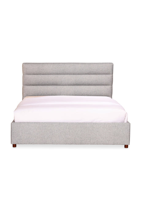   Modern European furniture - Gray Channeled Queen Bed - www.oroa.com | Oroa.com