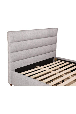   Tufted Gray King Bed | Oroa.com