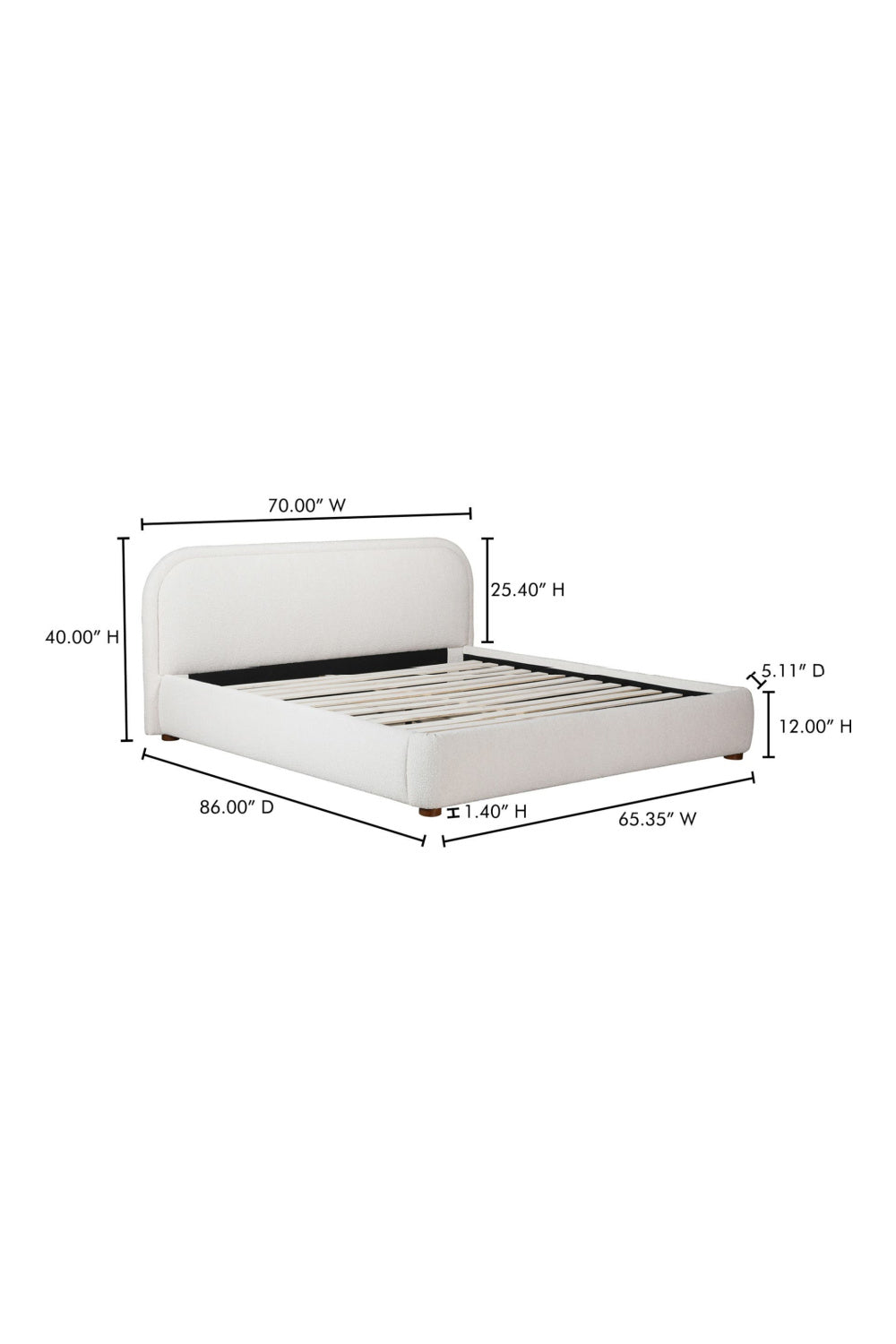   Modern European furniture - Beige Velvet Queen Bed - www.oroa.com | Oroa.com