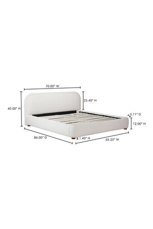   Modern European furniture - Beige Velvet Queen Bed - www.oroa.com | Oroa.com