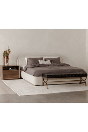   Modern European furniture - Cream Velvet King Bed - www.oroa.com | Oroa.com