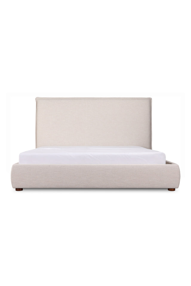 Modern European furniture - Beige Linen Blend Bed - www.oroa.com