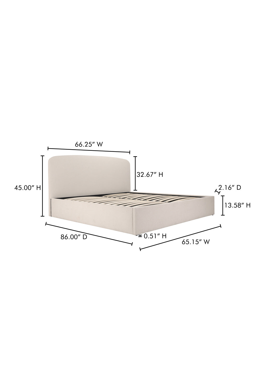   Modern European furniture - Cream Storage Bed - www.oroa.com | Oroa.com