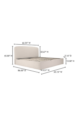   Modern European furniture - Cream Storage Bed - www.oroa.com | Oroa.com