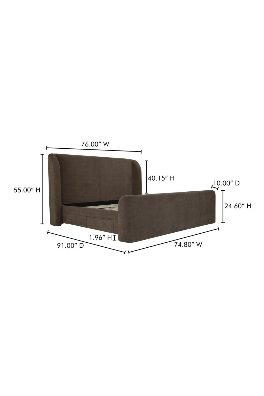   Modern European furniture - Upholstered Storage Bed - www.oroa.com | Oroa.com