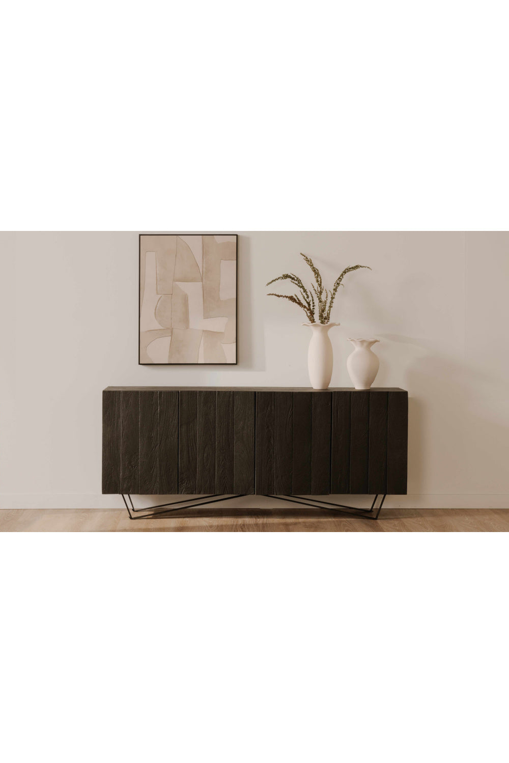   Modern European furniture - Dark Mango Wood 4-Door Sideboard - www.oroa.com | Oroa.com