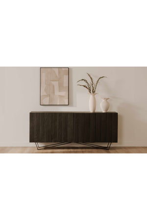   Modern European furniture - Dark Mango Wood 4-Door Sideboard - www.oroa.com | Oroa.com