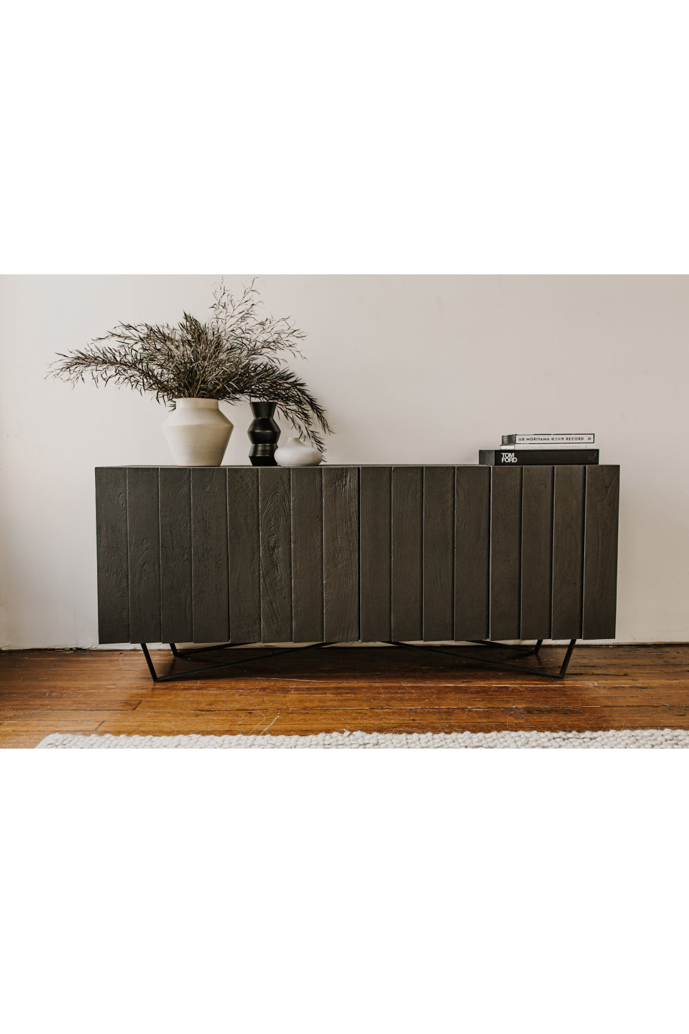   Modern European furniture - Dark Mango Wood 4-Door Sideboard - www.oroa.com | Oroa.com