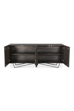   Modern European furniture - Dark Mango Wood 4-Door Sideboard - www.oroa.com | Oroa.com