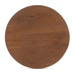   Modern European furniture - Brown Oak Round 2-Drawer Nightstand - www.oroa.com | Oroa.com