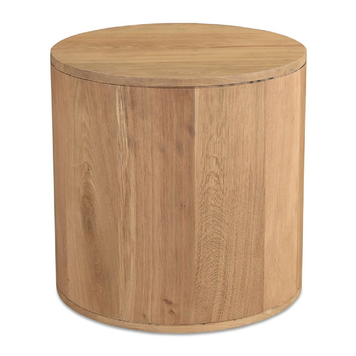   Modern European furniture - Natural Oak Round 2-Drawer Nightstand - www.oroa.com | Oroa.com