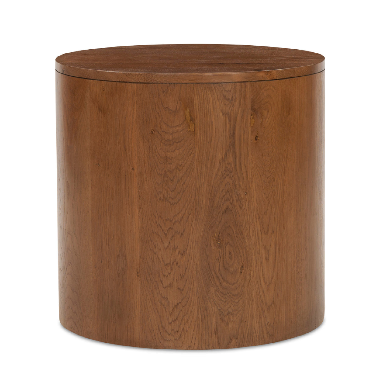   Modern European furniture - Oak Round 1-Drawer Nightstand - www.oroa.com | Oroa.com