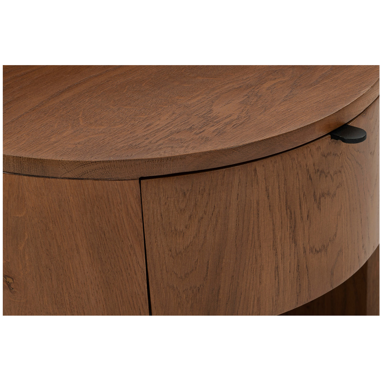  Modern European furniture - Oak Round 1-Drawer Nightstand - www.oroa.com | Oroa.com