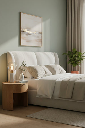  Modern European furniture - Oak Round 1-Drawer Nightstand - www.oroa.com | Oroa.com